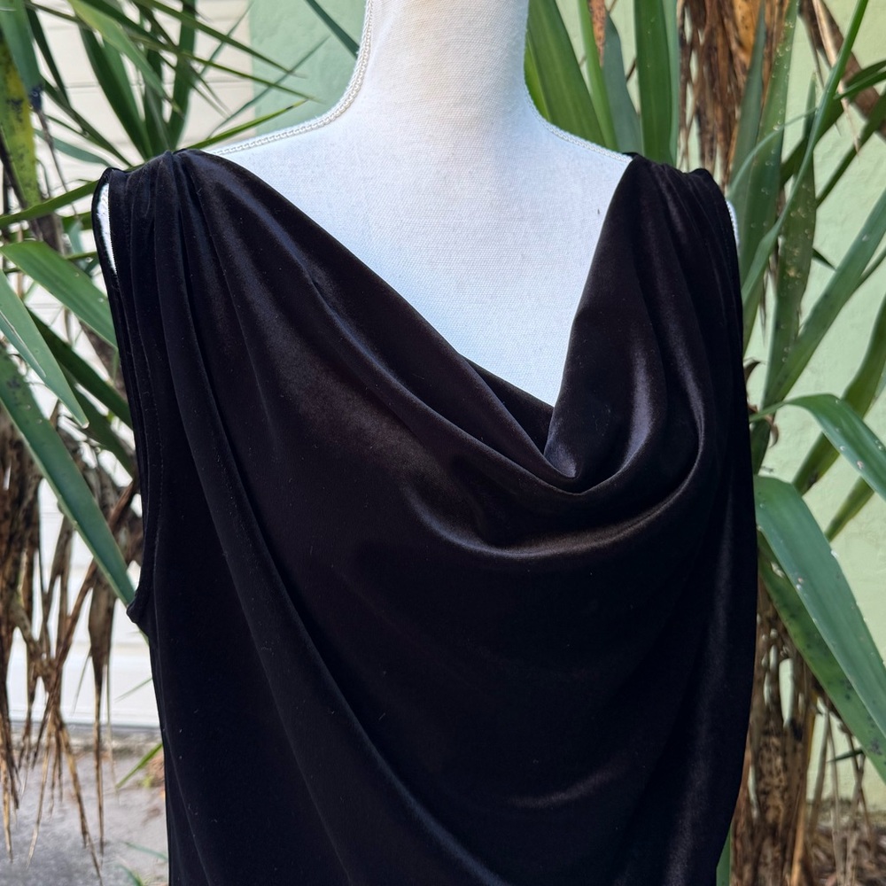 Ralph Lauren Velvet Draped Top